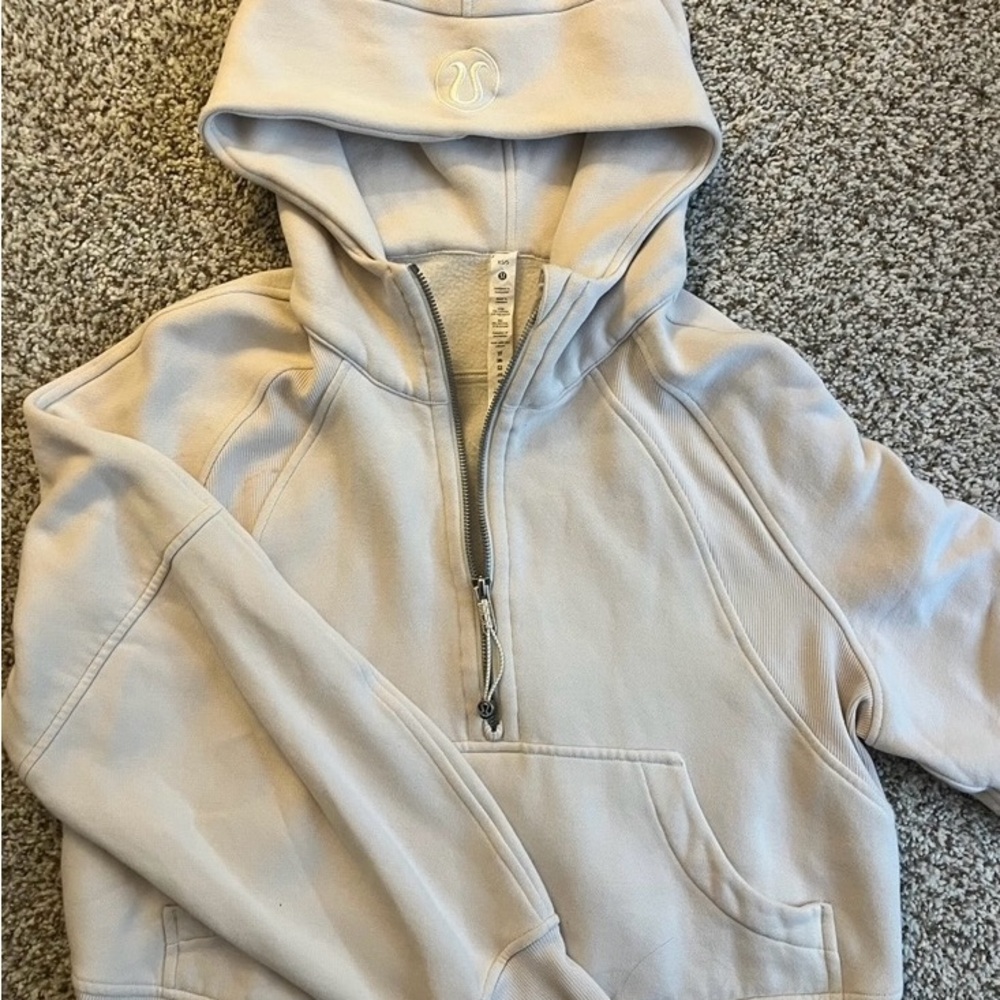Lululemon Quarter Zip Cream Scuba